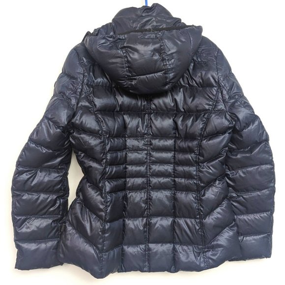 Andrew Marc EUC Navy Down Hooded Zip Jacket L - Picture 2 of 12